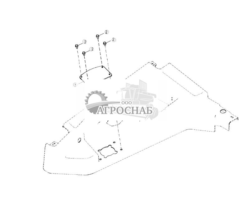 Пластина крышки джойстика управления отвалом - ST807098 278.jpg